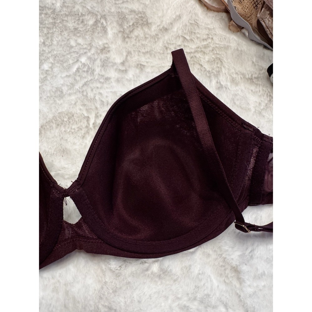 Soma Lightest Lift Modern Coverage Underwire Bra Burgundy Wine Size 34D - Picture 7 of 10